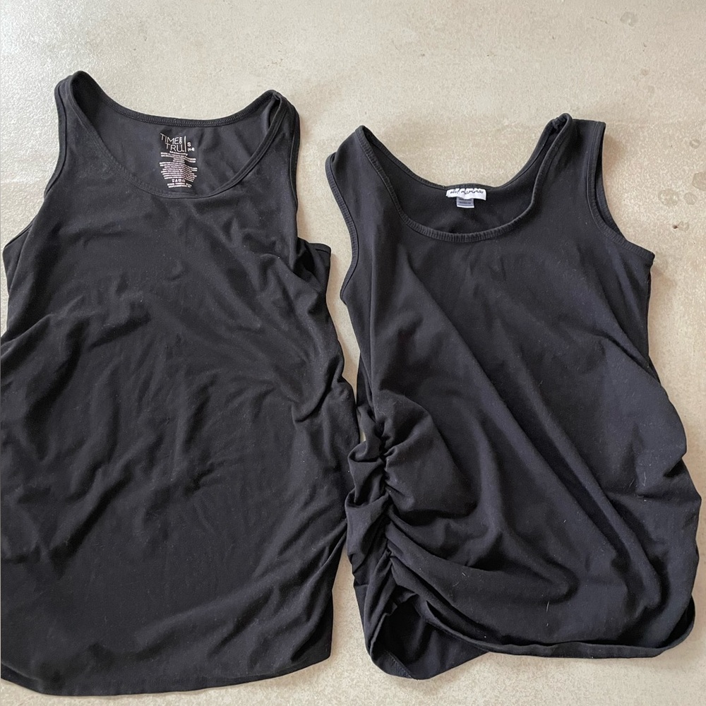 2 Black Maternity Tank Tops